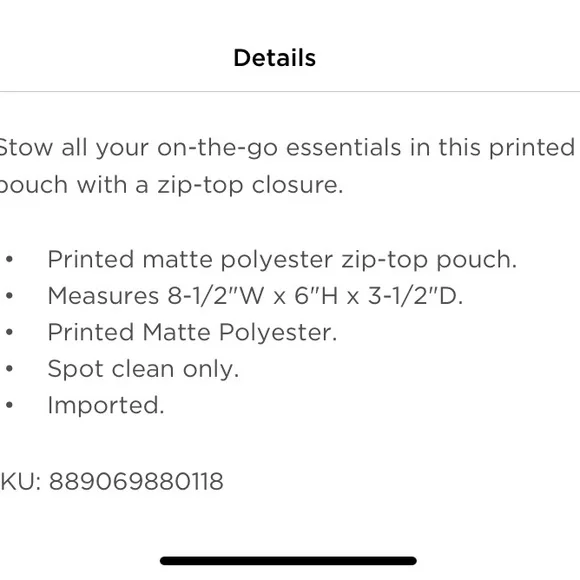 NWT Lilly Pulitzer Zip Top Pouch - Picture 9 of 9